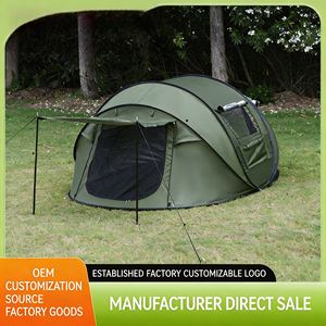 Abri Pop-Up Imperméable et Résistant au Vent avec Coutures Scellées et Fermetures Éclair Robustes pour les Nuits de Camping Par Temps Tempêteux - Product Image 3