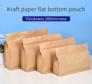 Ziplock Kraft Paper Sack Tám Side Seal Túi Thực Phẩm, <span class=keywords><strong>Resealable</strong></span> Stand Up Để Đóng Gói Thực Phẩm - Product Image 2