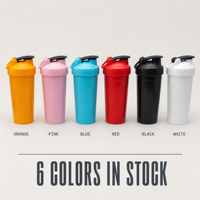 Shaker à protéines coloré sans BPA de 700 ml avec logo personnalisé pour la gym et l'extérieur, mélangeur d'eau à boire directement pour la rentrée scolaire