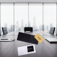 Boîte en papier pour cartes NFC avec logo personnalisé, cartes de crédit élégantes pour entreprises, pelliculage mat, vernis sélectif UV, gaufrage pour emballage cadeau d'entreprise