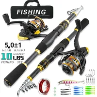Ensemble de matériel de pêche avec canne à lancer de 1,8/2,1 m, canne à lancer longue portée pour la pêche en mer, canne à lancer pour débutants, pour les techniques de pêche au fond, vente en gros