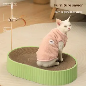 Rascador para Gatos Grande, Resistente al Desgaste, Antideslizante y Resistente a los Arañazos, <span class=keywords><strong>Protector</strong></span> de Sofá Minimalista, PP + Papel Corrugado - Product Image 2