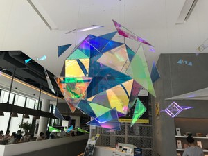 Tùy chỉnh UV bằng chứng sinh thái thân thiện Holographic vinyl dán cửa sổ với UV in ấn không thấm nước & tự dính cho quảng cáo - Product Image 2