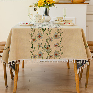 <span class=keywords><strong>Mantel</strong></span> elegante Vintage francés con <span class=keywords><strong>mantel</strong></span> <span class=keywords><strong>Rectangular</strong></span> <span class=keywords><strong>largo</strong></span> de gama alta de lujo, tapete de <span class=keywords><strong>mesa</strong></span> bordado artesanal <span class=keywords><strong>para</strong></span> cubierta de <span class=keywords><strong>mesa</strong></span> de café - Product Image 5