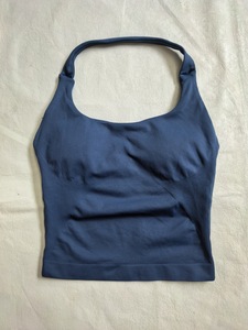 Cao đàn hồi vẻ đẹp trở lại chặt chẽ dài vest vuông cổ dây ba lớp vú Pad liền mạch tập thể dục hàng đầu cho cộng với kích cỡ-Yoga Top - Product Image 2