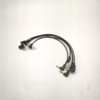 90 grados 4mm PVC aislado Conductor de cobre estañado 12V Banana Plug moldeado MONTAJE DE Cable para uso de electrodomésticos electrónicos