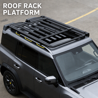 Plateforme de toit de voiture en aluminium YYD OVERLAND 200 x 120 cm, capacité de charge de 300 kg, sans perçage, pour JETOUR Traveler T2