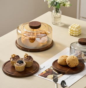 Portabagagli in legno massello con copertura in vetro trasparente di alto livello a prova di polvere per la conservazione degli alimenti e la copertura del nuovo arrivo - Product Image 5