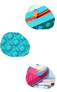 Bán buôn New dễ thương động vật Pop động đậy Silicone trẻ em Túi sinh viên Túi bút căng thẳng Silicone bút chì trường hợp - Product Image 6