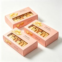 Boîte d'emballage personnalisée en papier recyclable de qualité alimentaire pour la pâtisserie, les biscuits, le pain, les gâteaux, le chocolat, les desserts, impression numérique