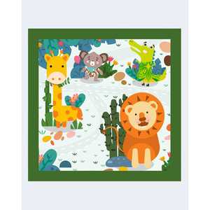 30 tovaglioli 3 strati a tema animali della giungla 33x33cm tovaglioli morbidi e goffratura da cena con fogli colorati stampati - Product Image 1