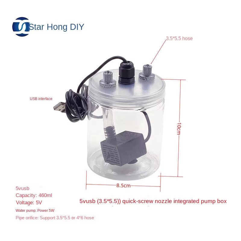 transparent Usb 5w pass-through quick-screw pump box