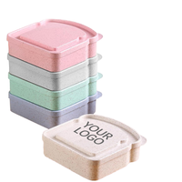 Boîte à lunch rectangulaire en plastique personnalisée avec logo, micro-ondable, étanche, 0-1L, pour pizza, gâteau, tranche de nourriture, stockage alimentaire, pique-nique, fruits, dessert, bento