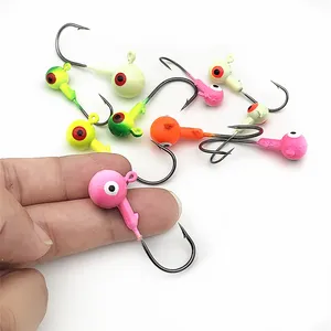 TOPRIGHT FH007 5 Colors Jig Head High Quality Stainless Steel Colorful Lead Jig Head Hook Fishing Lure Hook