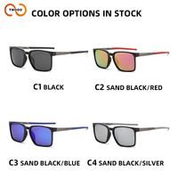 Lunettes de soleil polarisées carrées TWOOO T1744, double couleur, sport et mode, nouveau style transfrontalier, vente en gros directe d'usine