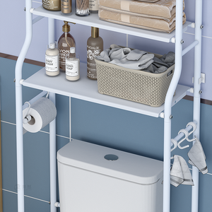 3-Tier Foldable Iron <strong>Steel</strong> Modern Standing Type Bathroom Over the Toilet <strong>Rack</strong> Organizer for Home Storage - Product Image 3