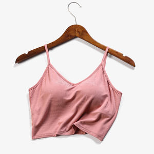 Camisola Sexy y Transpirable de una Pieza para Mujer, con Sujetador Incorporado de Copa Completa, Top Corto de Algodón sin Costuras, Camisola Acolchada, Lencería Íntima - Product Image 5