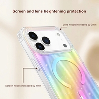 Coque de téléphone magnétique scintillante antichoc avec chargement sans fil transparente pour iPhone 17 18 Pro Max, iPhone 17e 16 15