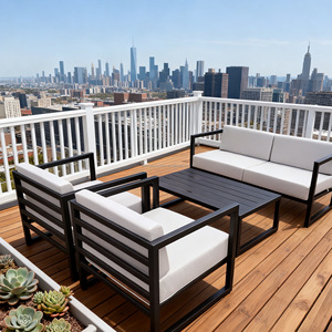 Vente chaude imperméable et crème solaire en acier inoxydable terrasse jardin hôtel chambre ensoleillée canapé d'extérieur - Product Image 6