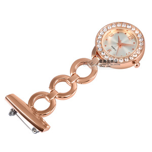<span class=keywords><strong>Montre</strong></span> de <span class=keywords><strong>poche</strong></span> infirmière en forme de coeur en cristal de luxe pour femmes avec mouvement à quartz bande d'or cadeau de soins infirmiers ou paramédicaux médicaux - Product Image 4