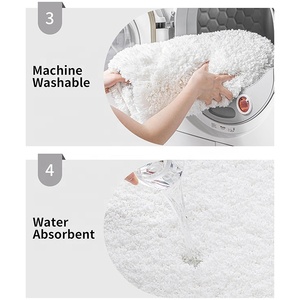 סיטונאי שטיחים חדר רחצה ללא להחליק לבן מחצלת אמבט מכונת כביסה רחיצה מותרות - Product Image 5