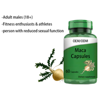 Capsules de racine de maca naturelle pure de haute qualité, formule OEM, compléments alimentaires à base de plantes, puissance accrue pour les hommes, capsules de maca pour adultes
