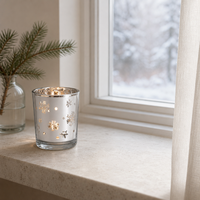 Porte-bougie en verre de Noël, coupelle à bougie votive, flocon de neige, renne, sapin, décoration de table de fêtes, vente en gros