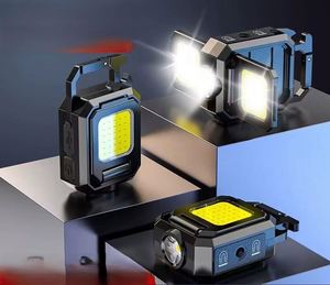 Xách tay 3 chế độ ánh sáng sáng USB <span class=keywords><strong>Led</strong></span> sạc Torch làm việc ánh sáng nhỏ Túi đèn pin keychain COB làm việc ánh sáng - Product Image 4