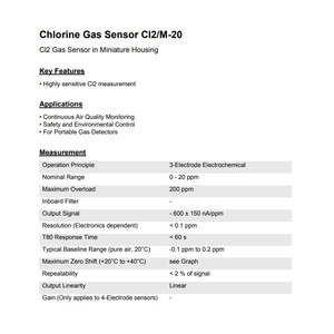 Sensor de Gas Cl2 Membrapor CL2M-20, Detector Electroquímico Miniatura de Alta Precisión para Monitoreo de Calidad del Aire - Product Image 1