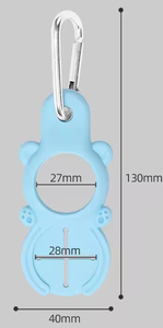 Outdoor Silicone Water Bottle Clip Lightweight, Reusable <b>Hook</b> for Hiking, Backpacking, Camping Use - Product Image 5