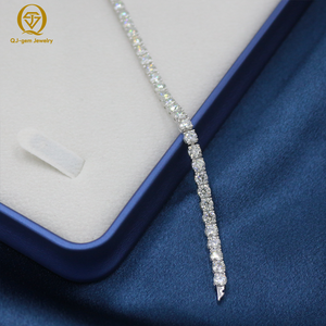 Custom <b>White</b> Gold Diamond Tennis <b>Bracelet</b> Round Brilliant Cut D VVS1 Lab Grown Diamond IGI Certified for Gift Wedding - Product Image 2