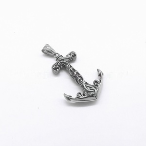 Bijoux de la série Cold Wind Anchor, pendentif ancre personnalisé en acier inoxydable pour hommes et femmes, collier pendentif rétro, vente en gros - Product Image 5