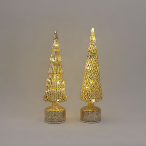 Decoraciones Navideñas <span class=keywords><strong>de</strong></span> Lujo, Árbol <span class=keywords><strong>de</strong></span> <span class=keywords><strong>Navidad</strong></span> <span class=keywords><strong>de</strong></span> Vidrio Soplado a Mano con Luces LED <span class=keywords><strong>para</strong></span> Mesa <span class=keywords><strong>de</strong></span> Fiesta en Casa, Adorno Navideño - Product Image 2