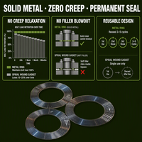 Inconel sans remplissage, sans déformation, auto-énergisant, réutilisable, en forme de vague, ASME B16.20 API 6A