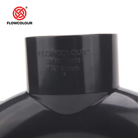 Flowcolour UPVC Bend Tee Y-Type PVC Curved Bend Tee Connecteur coudé 50mm 63mm