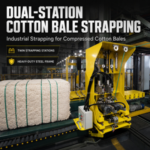 Fully Automatic Cotton Bale Strapping <b>Machine</b> High Tension PET Strap <b>Binding</b> Equipment For Textile Cotton Processing Plant - Product Image 4