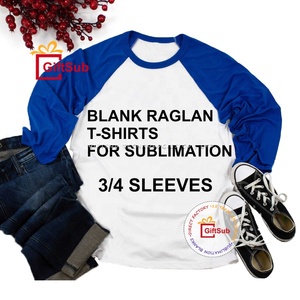 Magliette da Baseball Raglan a Maniche Lunghe Personalizzate per Uomo, <span class=keywords><strong>Donna</strong></span> e Giovani, in Poliestere con Effetto <span class=keywords><strong>Cotone</strong></span>, Sublimazione, Maniche 3/4 - Product Image 6