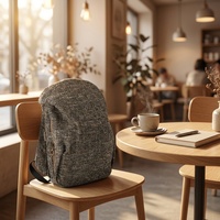 Sac à dos professionnel pour ordinateur portable 15,6 pouces, 3 compartiments, grande capacité, sac de voyage et d'affaires unisexe, antivol, sac à dos scolaire en polyester