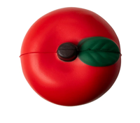 Groothandel PU rode appelvormige squishy stressbal stress speelgoed fruit squishy stressbal knijp promotieartikelen op maat gemaakte speelgoed