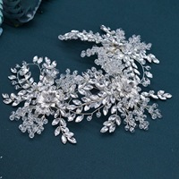 Accessoires de mode en alliage, fleurs 3D en cristal, strass, coiffure de mariage pour vêtements, robes de soirée et de mariée