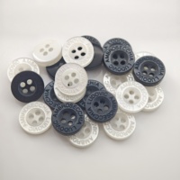 Boutons perlés à 4 trous en résine plastique de haute qualité, personnalisables, certifiés Oeko-Tex, avec logo gravé au laser et gaufré, vente en gros