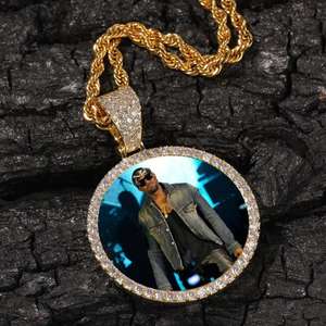 45 मिमी 35 मिमी 68 मिमी xl बड़े राउंड दिल के सबलिमिनेशन ब्लैंक के साथ गहने पेलेंट हार - Product Image 5