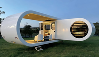 Villa modulaire en acier à structure extensible télescopique, maison préfabriquée de type capsule, design moderne