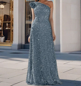 Vestido <span class=keywords><strong>de</strong></span> Noche Elegante y Sexy sin Espalda con Lentejuelas sin Mangas para <span class=keywords><strong>Fiesta</strong></span> y Club, Venta al por Mayor Barata para Mujer - Product Image 2