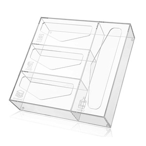 Plastic Kitchen Food Storage Holder Acrylic Sandwich Bag Storage Organizer Acrylic Ziplock Bag Organizer
