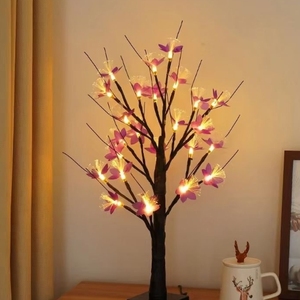 2025 Longstar Manufacturing 45cm Décorations de Noël en <span class=keywords><strong>bouleau</strong></span> avec lumières blanches chaudes et papillons pour les fêtes de vacances - Product Image 5
