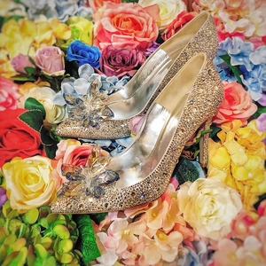 <span class=keywords><strong>Scarpe</strong></span> da <span class=keywords><strong>Sposa</strong></span> con Strass e Cristalli 2026, Décolleté a Punta con Tacco Alto 8cm per Donne, Calzature Estive e Invernali - Product Image 6