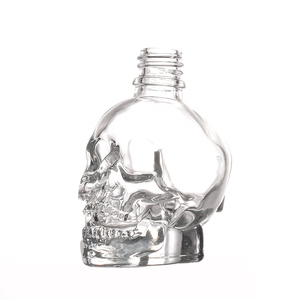 Transparent 50ml Frosted Black <strong>Skull</strong> Essential Oil Dropper <strong>Glass</strong> <strong>Bottle</strong> for Cosmetics Screen Printing Perfumes Other Liquids - Product Image 2