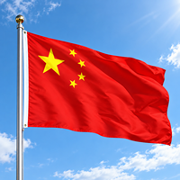 Drapeau chinois personnalisé pour l'extérieur, drapeau national chinois en tissu polyester pour mât de drapeau, décoration de festival