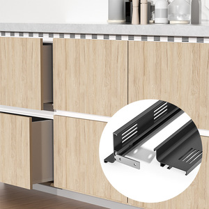 Poignée de placard encastrée en alliage d'aluminium avec trous de ventilation, design minimaliste, durable pour armoire - Product Image 2